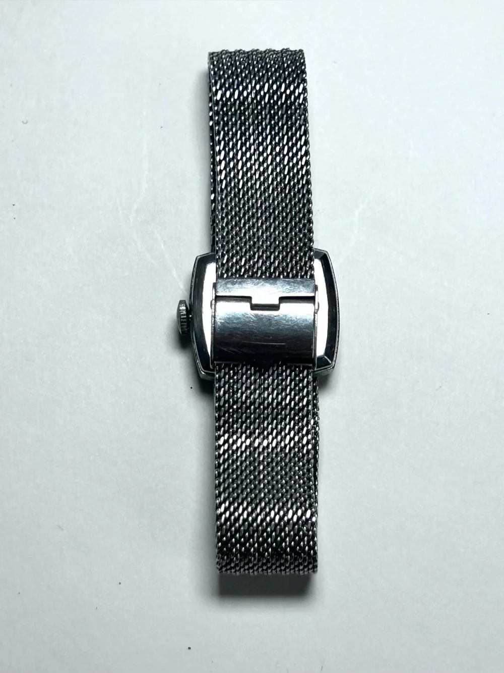 70’s Timex Silver Chainmail Mesh Women’s Watch Mechanical Wind up
